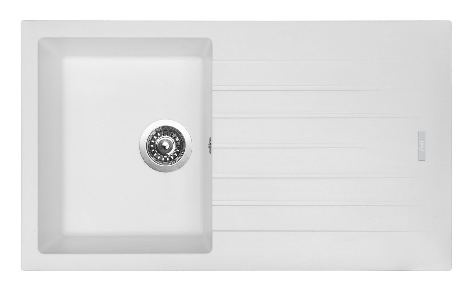 Sinks Perfecto 860 Granitový drez s odkapávačom, obojstranný, 86x50cm, mlieko, ACRPE86050028