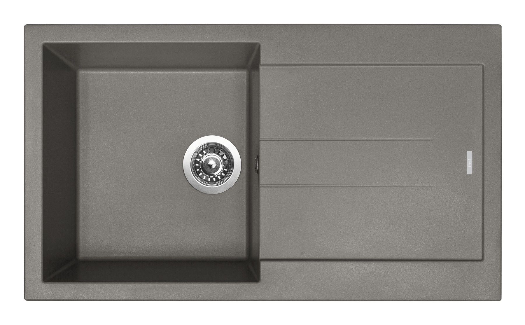 Sinks Amanda 860 Granitový drez s odkapávačom, obojstranný, 86x50cm, truflový, TLAM86050054
