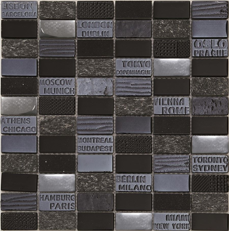 EBS City mozaika 30x30,3 negro