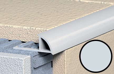 Lišta ukončovací 6/250 oblá, plast, světle šedá