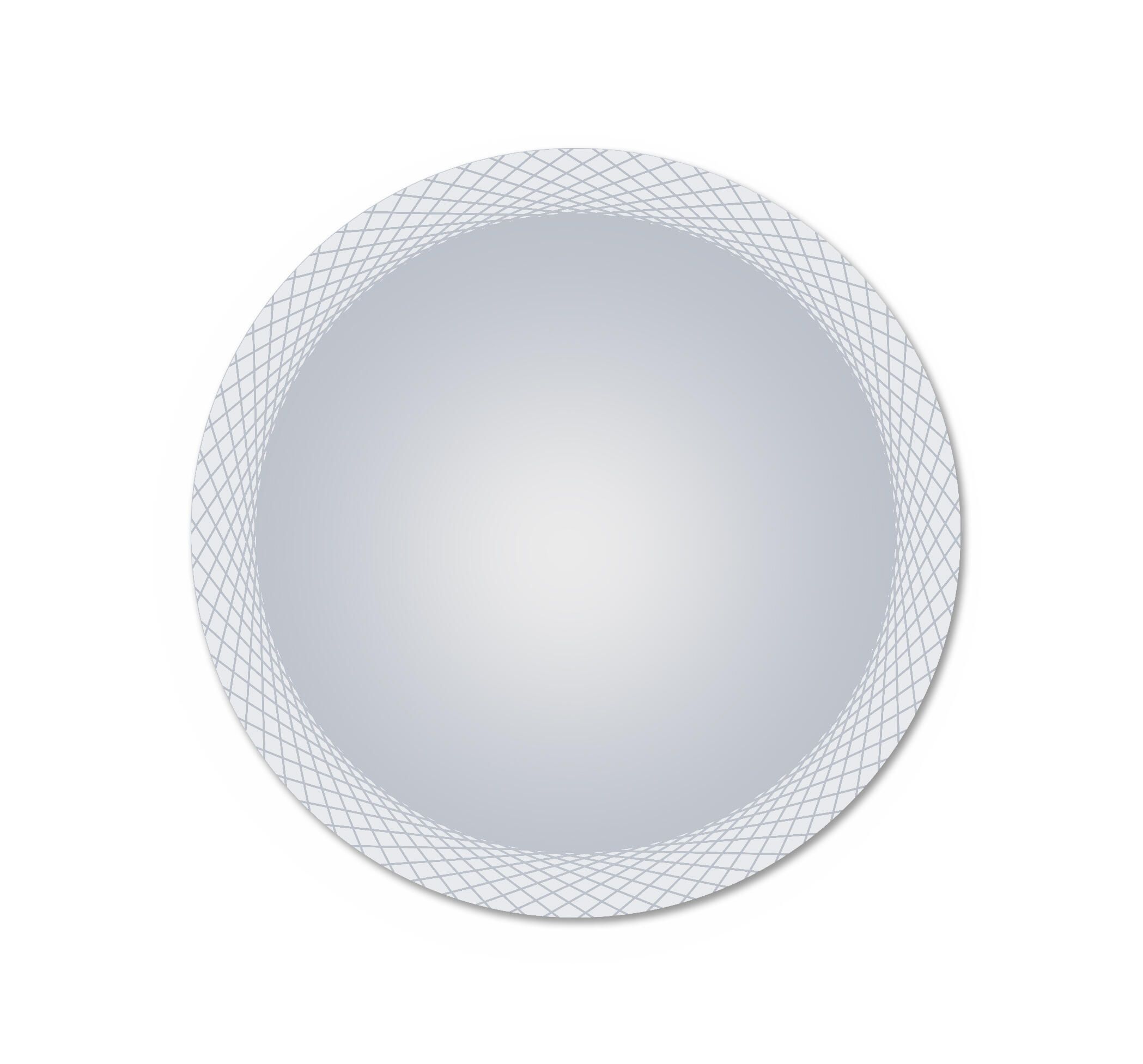 Amirro Crosslines Okrúhle zrkadlo 60 cm s LED podsvietením, 411-071