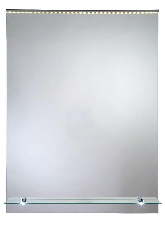 Amirro Orion Zrkadlo 50 x 70 cm s LED svetlom a poličkou, 901-374