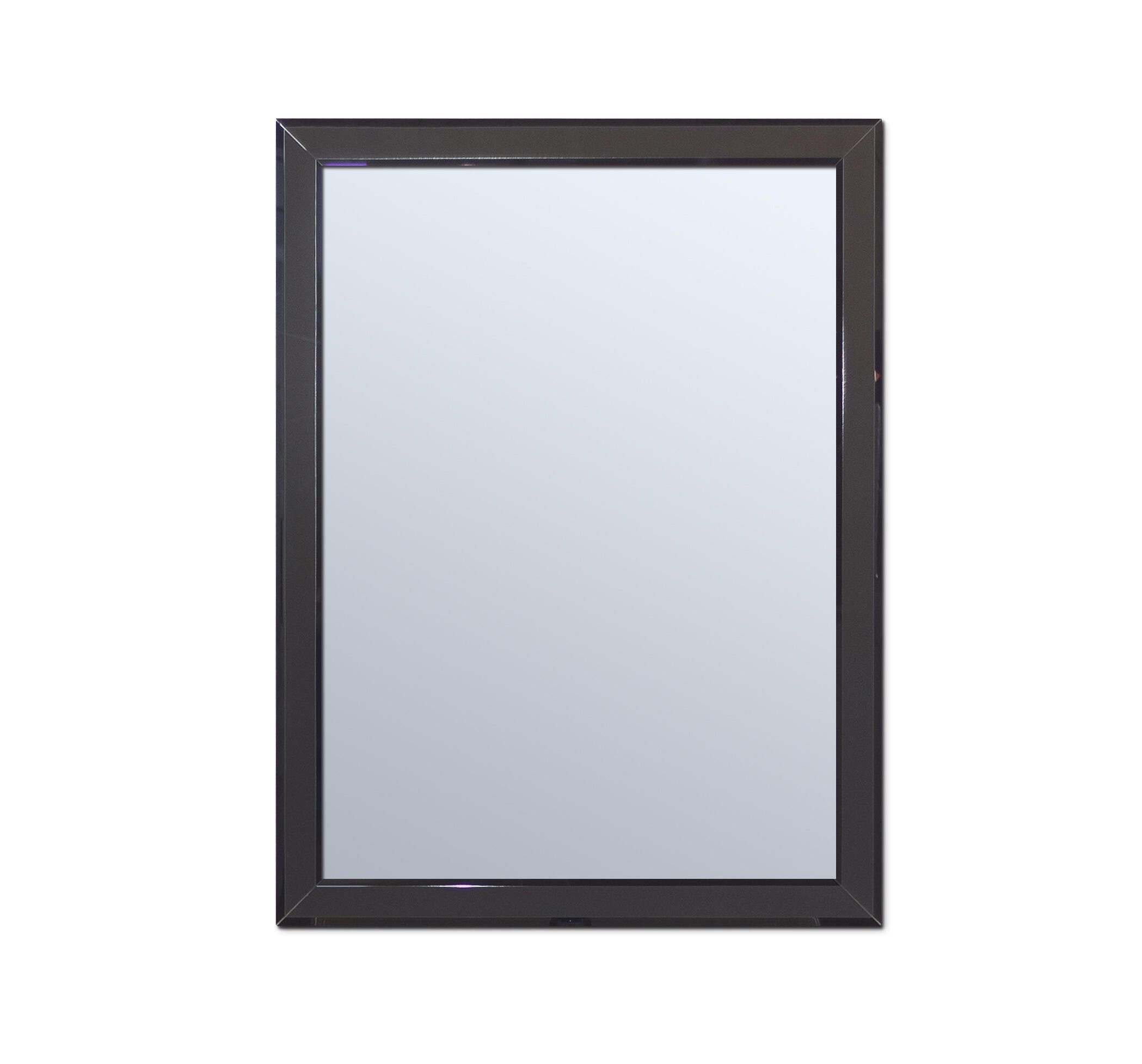 Zrkadlo Amirro Salto Anthracite 80 x 60 cm, s fazetovými lištami v čiernej antracitovej farbe 411-101