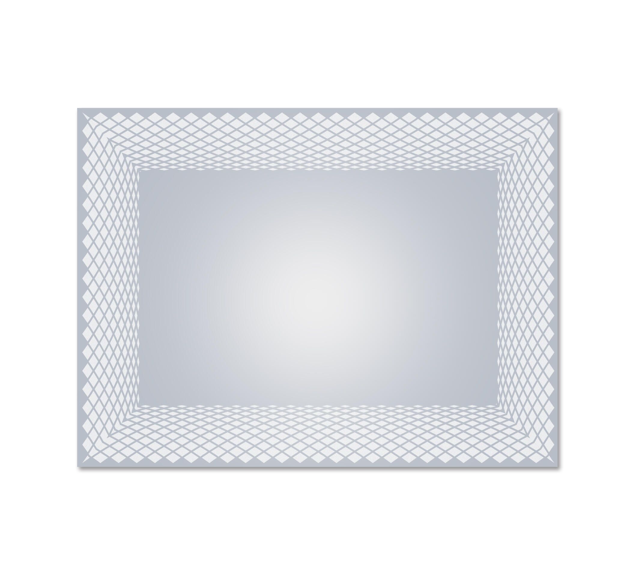 Amirro Space Zrkadlo 80 x 60 cm s potlačou - motív prekrížených čiar 410-753