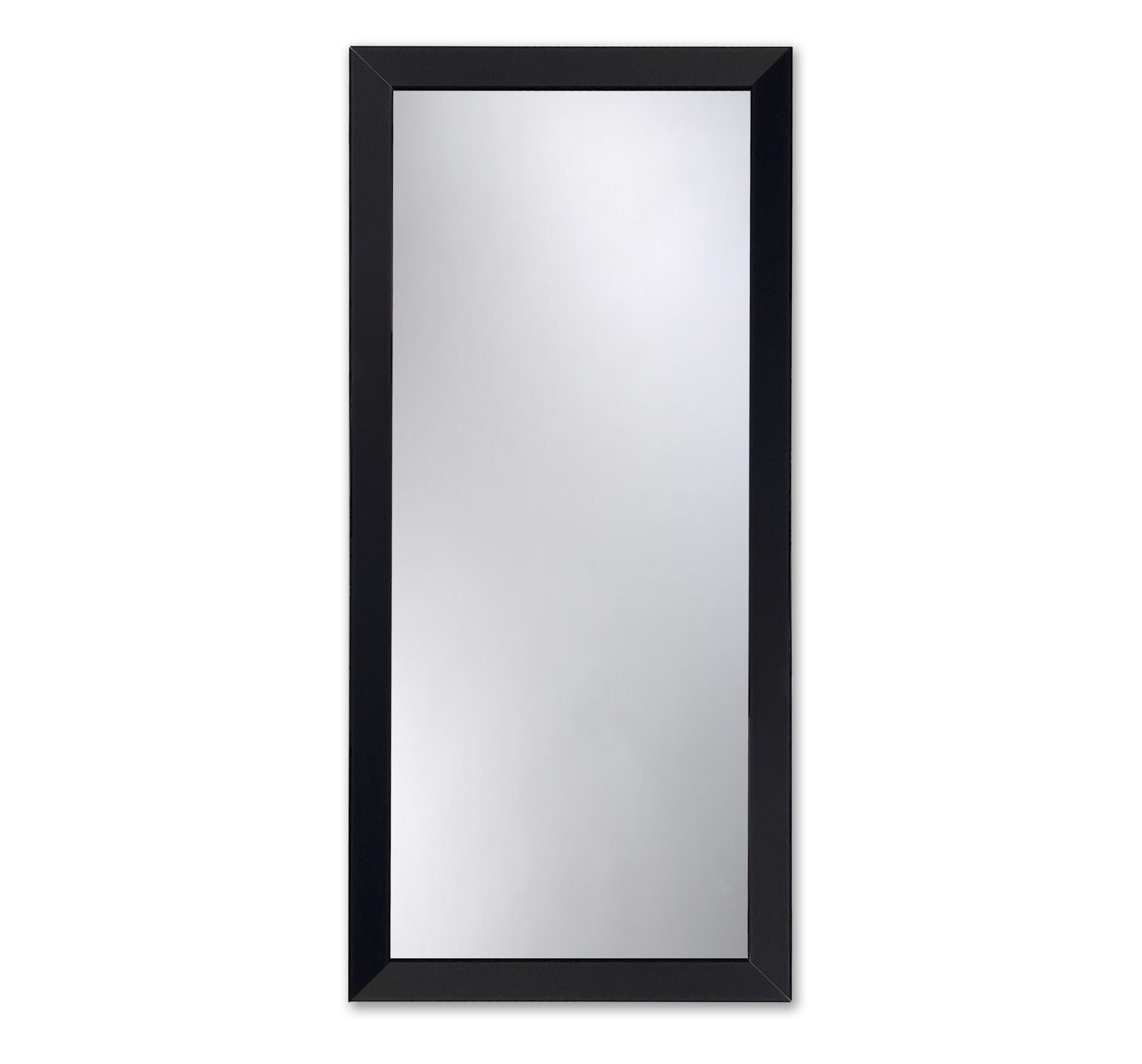 Amirro Uno Anthracite Hranaté zrkadlo 70 x 150 cm s lamelami v čiernej antracitovej farbe 411-132