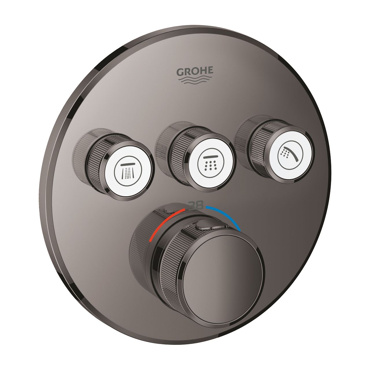 Grohe Grohtherm SmartControl Termostatická batéria s 3 ventilmi, tvrdý grafit 29121A00