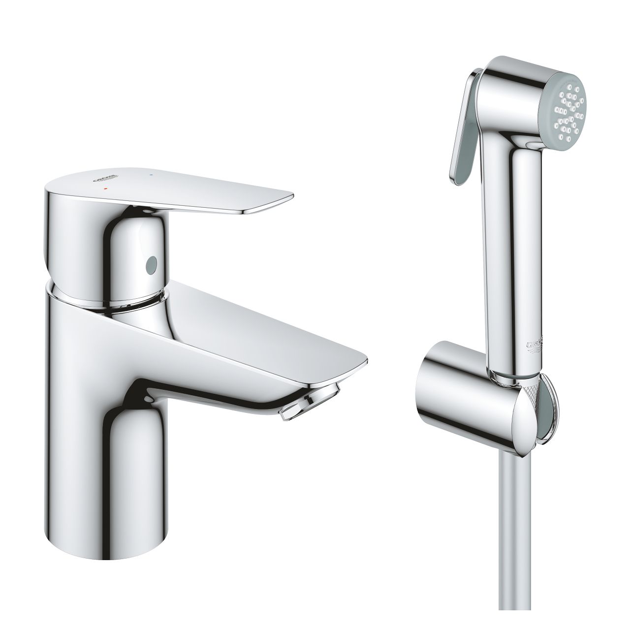 Grohe Start Edge Jednopáková umývadlová batéria s bidetovou sprchou chróm 23773001