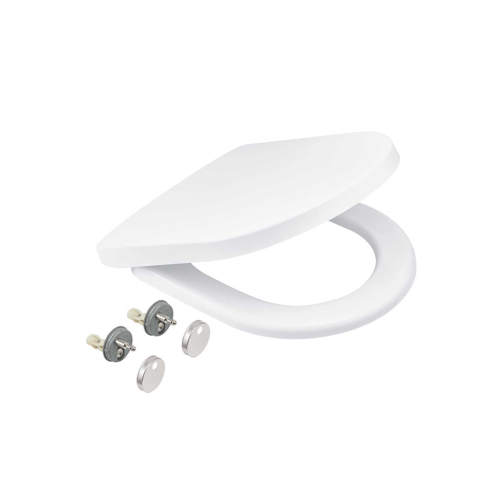 Toaletné sedadlo Grohe Solido Compact s krytom, biele 42473000
