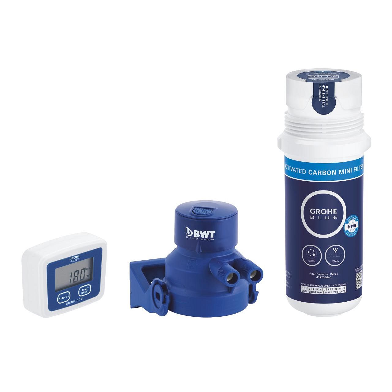 Štartovacia súprava filtra s aktívnym uhlím Grohe Blue, 41136000