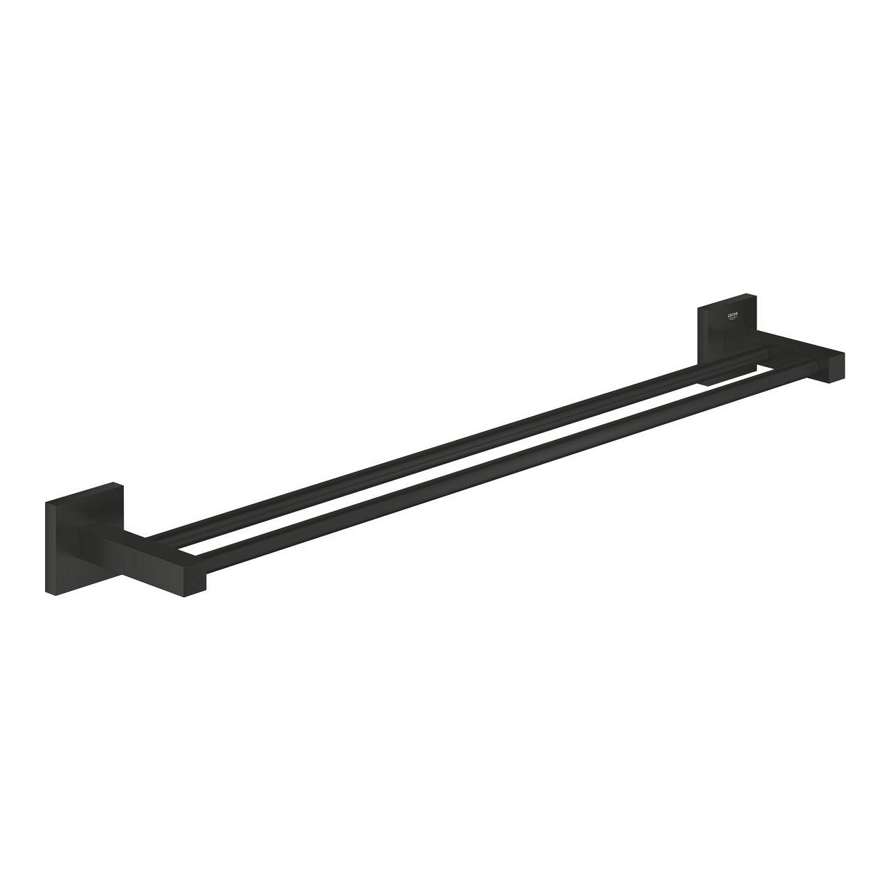 Dvojitý držiak na uteráky Grohe Start Cube, 65,4 cm, čierny matný 411042430