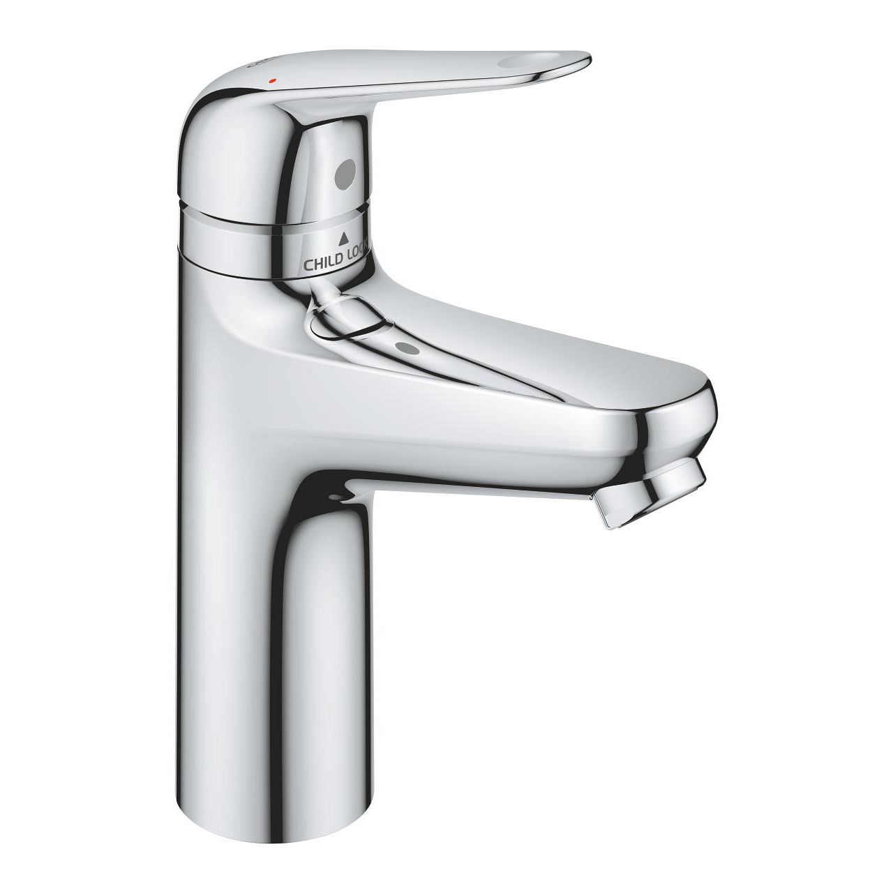 Grohe Swift Umývadlová batéria s detskou poistkou a výtokom click-clack, chróm 24327001