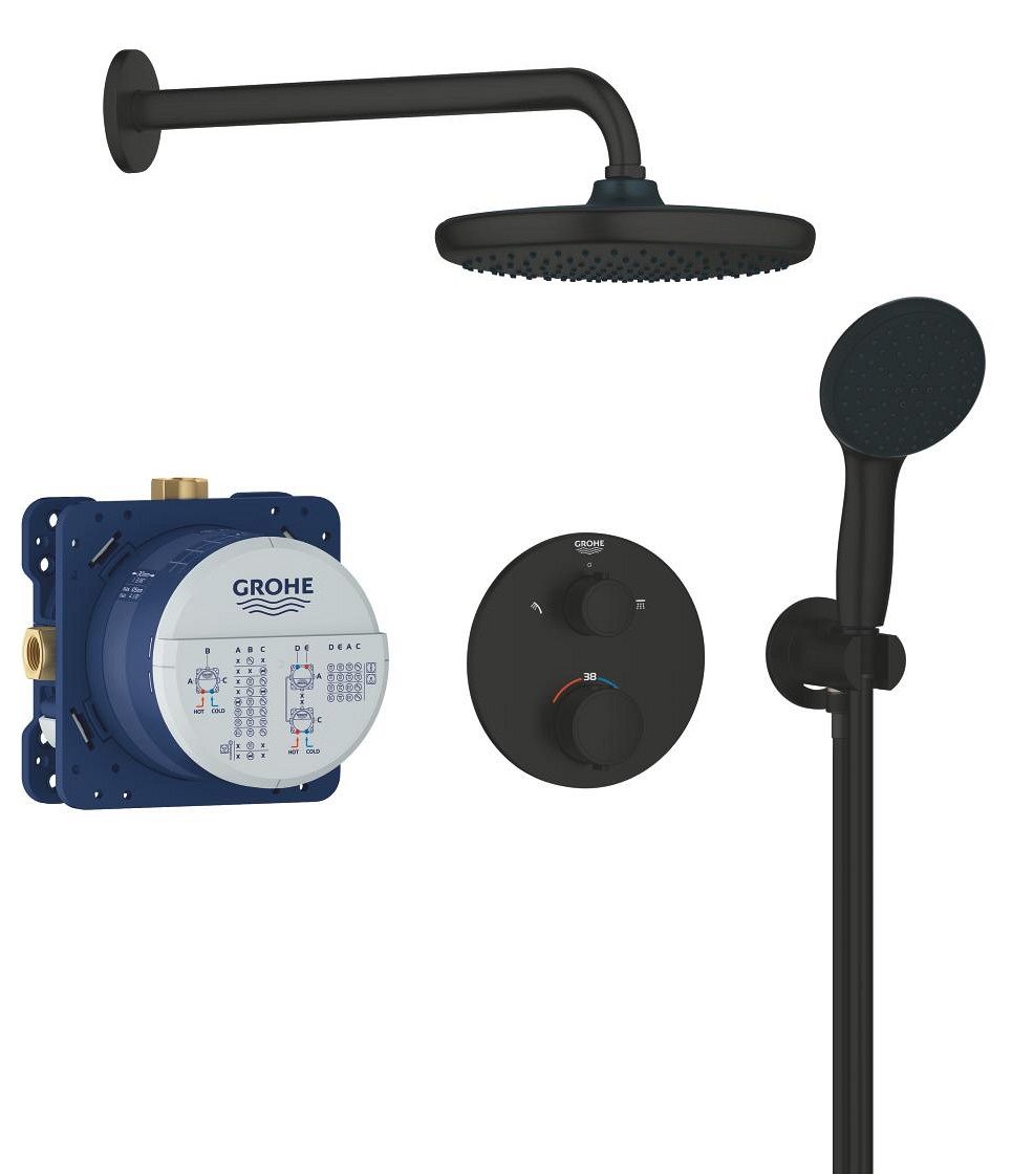 Grohe Precision Thermostat Termostatická batéria, čierna matná 348832430