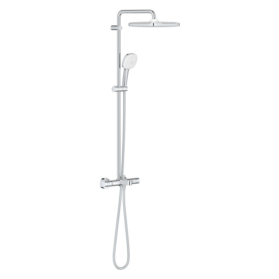 Sprchový systém Grohe Profi Tempesta 250 Cube s nástenným vaňovým termostatom, chróm 26975001