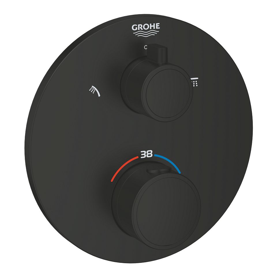 Dvojcestná termostatická batéria Grohe Profi Grohtherm, čierna matná 1022082430