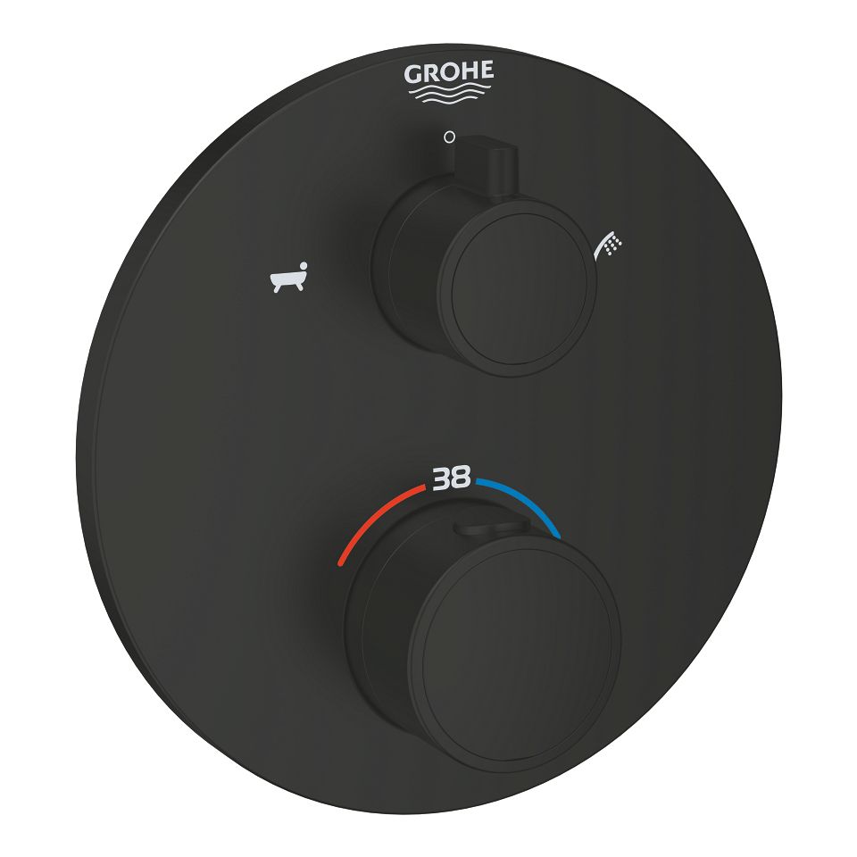 Dvojcestná termostatická batéria Grohe Profi Grohtherm, čierna matná 1022102430