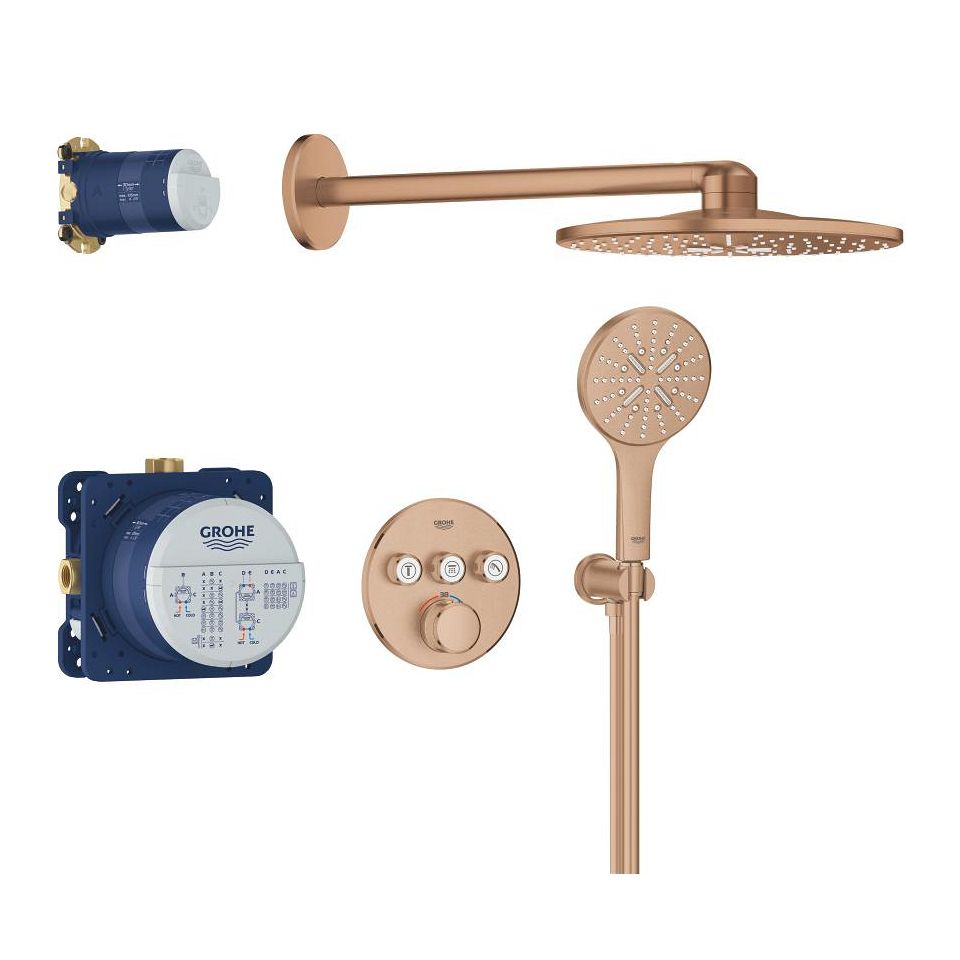 Grohe Profi Grohtherm Smartcontrol Podomietkový sprchový systém, kartáčovaný teplý západ slnka 34863DL0