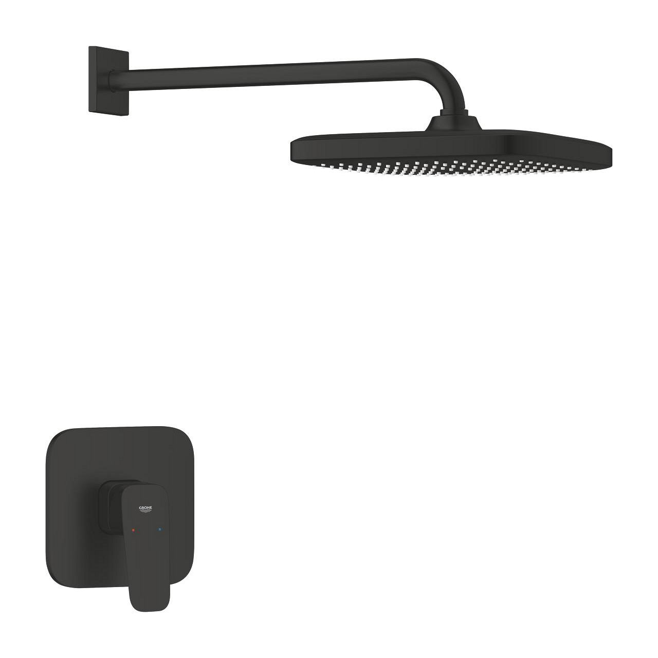 Grohe Profi Cubeo zásuvková sprchová batéria + hlavová sprcha, matná čierna 1053342430