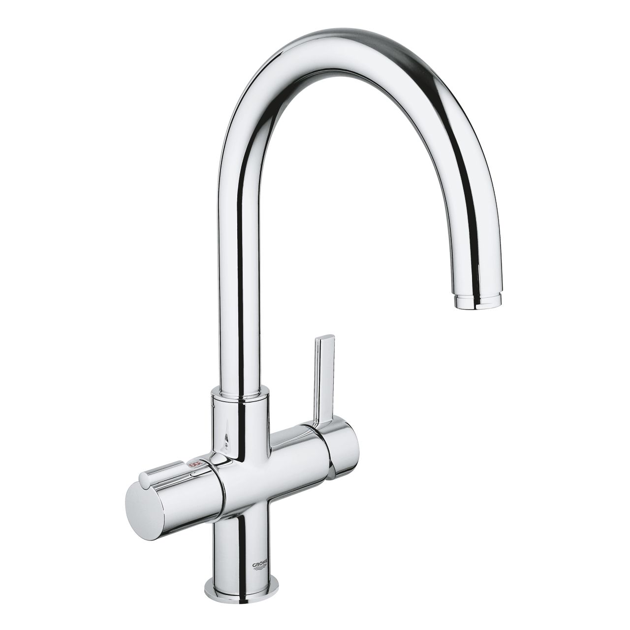 Červená páková umývadlová batéria GROHE Duo, DN 15 G30033000