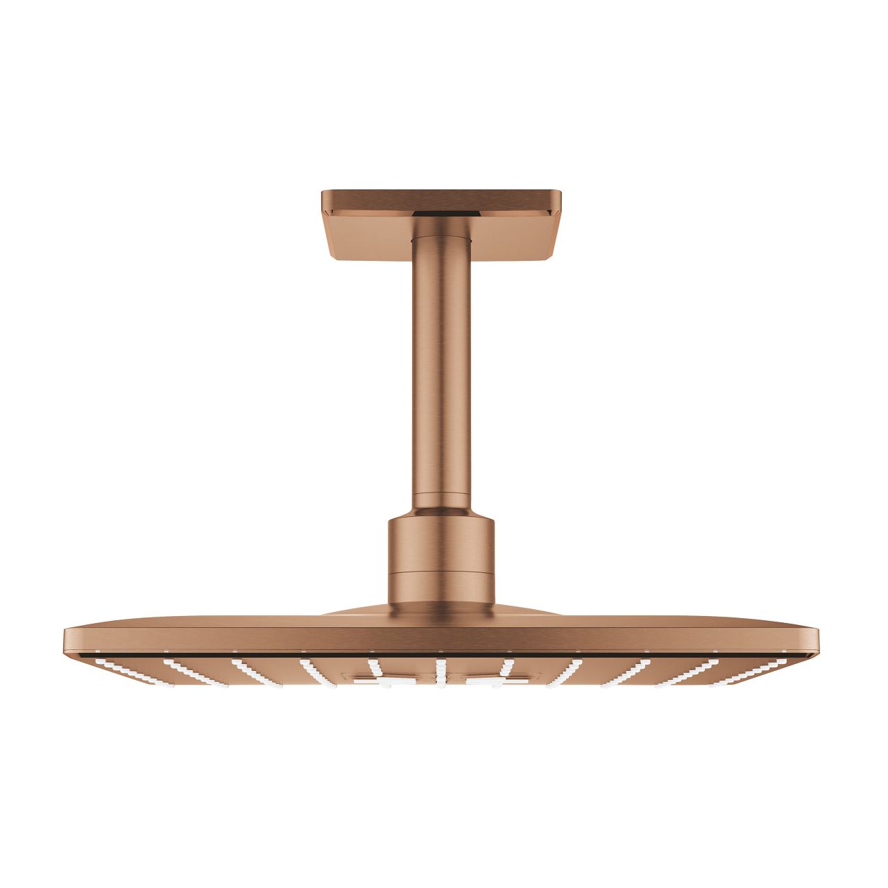 Súprava sprchovej hlavice a stropného ramena Grohe Rainshower SmartActive 310 Cube, kartáčovaný teplý západ slnka 26481DL0