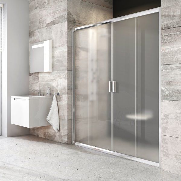 Ravak Blix Sprchové dvere 170 cm transparentné/jasné alu BLDP4-170 0YVV0C00Z1
