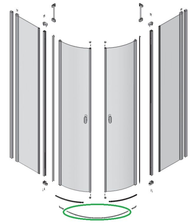 Ravak Spodní prahová lišta 73,5 cm pro CSKK4-80/90, ALU lesk XVC40801U0735