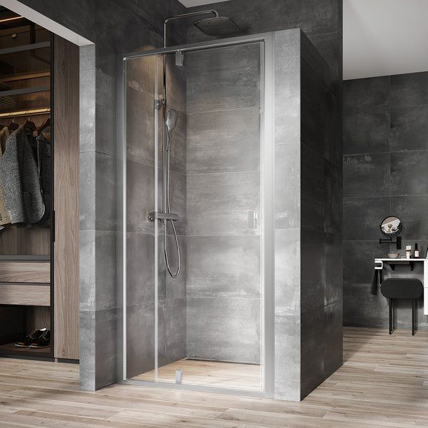 Ravak Nexty Sprchové dvere 100 cm, satén+priehľadné NDOP2-100 03OA0U00Z1
