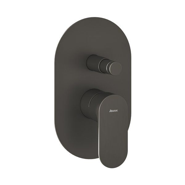 Ravak Eleganta Vaňová/sprchová batéria s 2 vývodmi, Graphite Brushed EL061.20GB.O2 X070335