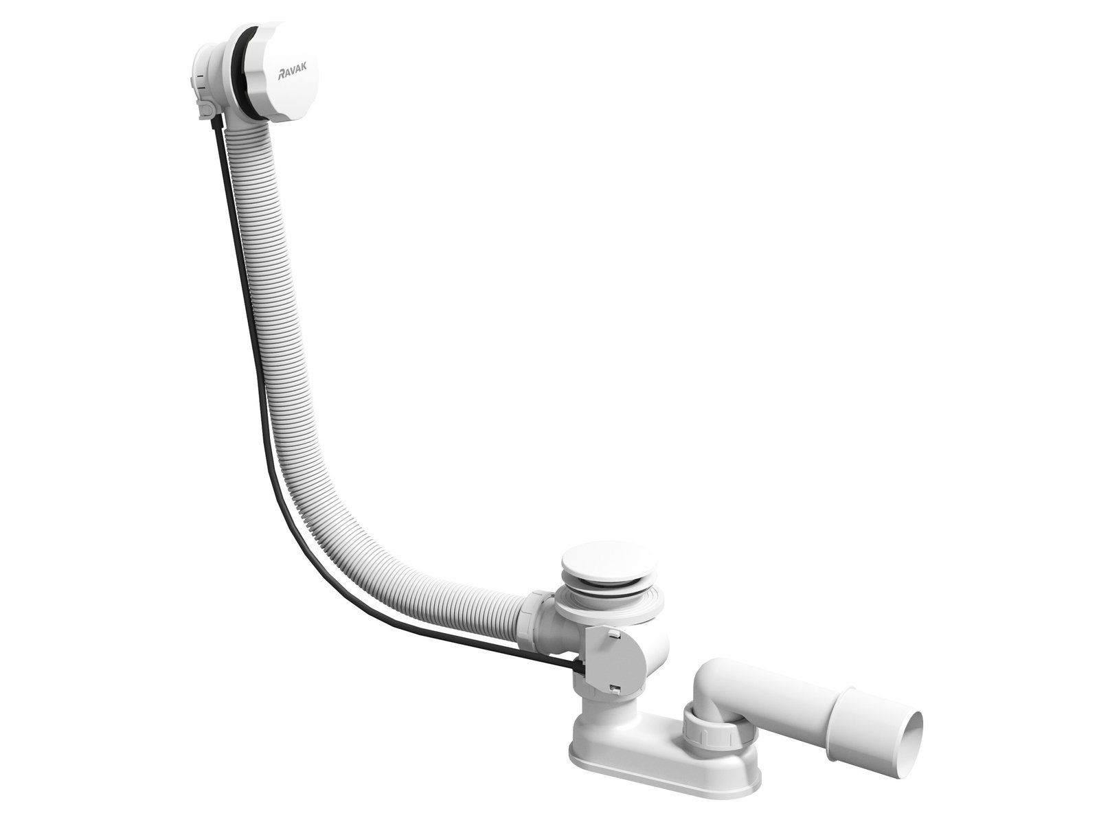 Ravak Vaňový sifón 80 cm s bovdenom, matná biela X01847