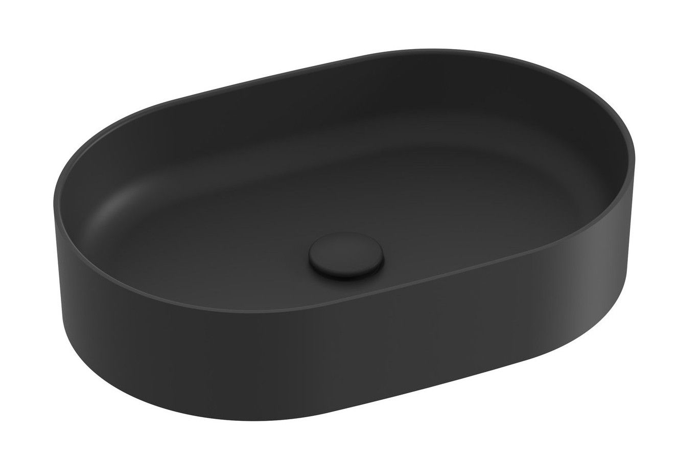 Ravak Ceramic Slim O Umývadlo 55 cm, matná čierna XJX0D155000