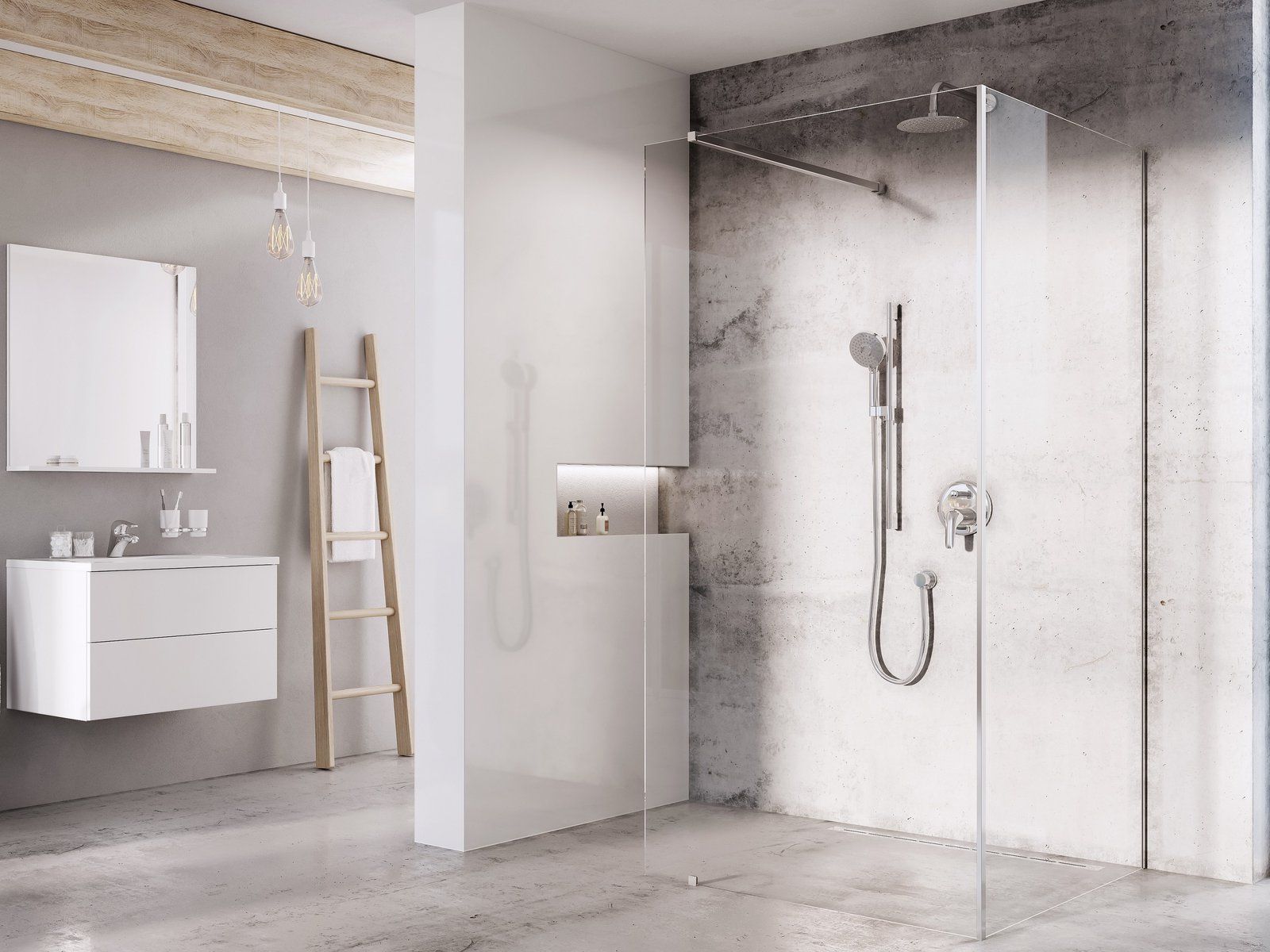 Ravak Walk-In Corner Sprchová stena 110 x 80 cm, transparent/chróm Corner-Set-110x80 GW1CD4C0SZ1