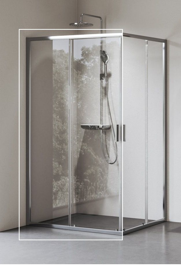 Ravak Blix II Sprchový kút 1/2 120 cm, Transparent, chróm 1XMG0C00Z1 NBLRV2K-120