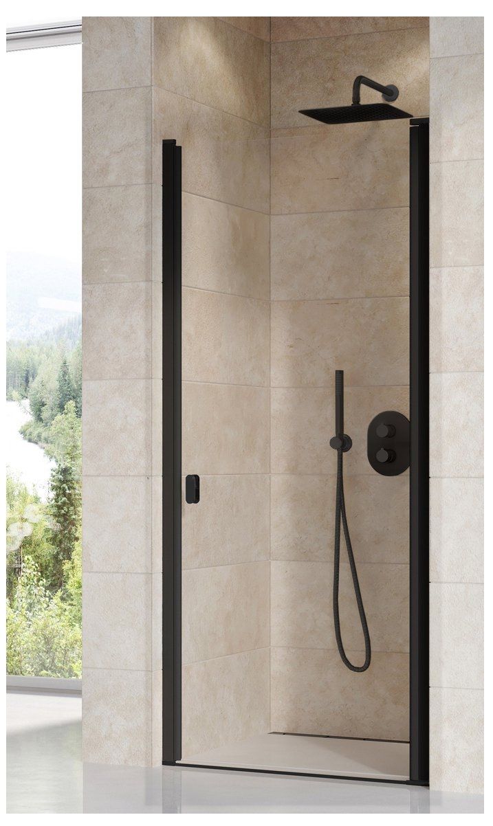 Ravak Chrome Sprchové dvere 90 Transparent čierna 0QV70300Z1 CSD1-90