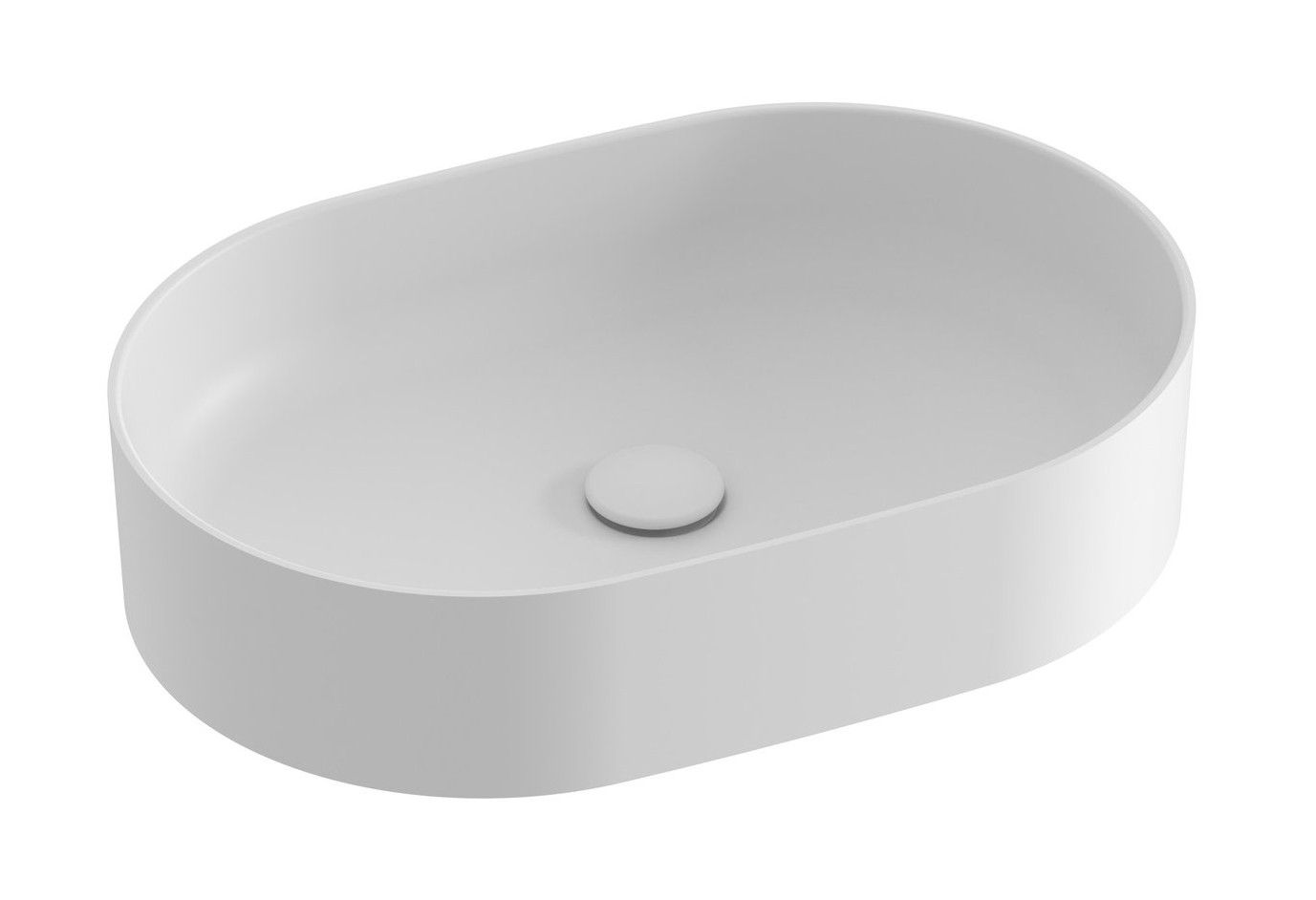 Ravak Ceramic Slim O Umývadlo 55 x 37 cm, biela matná XJX0E155000