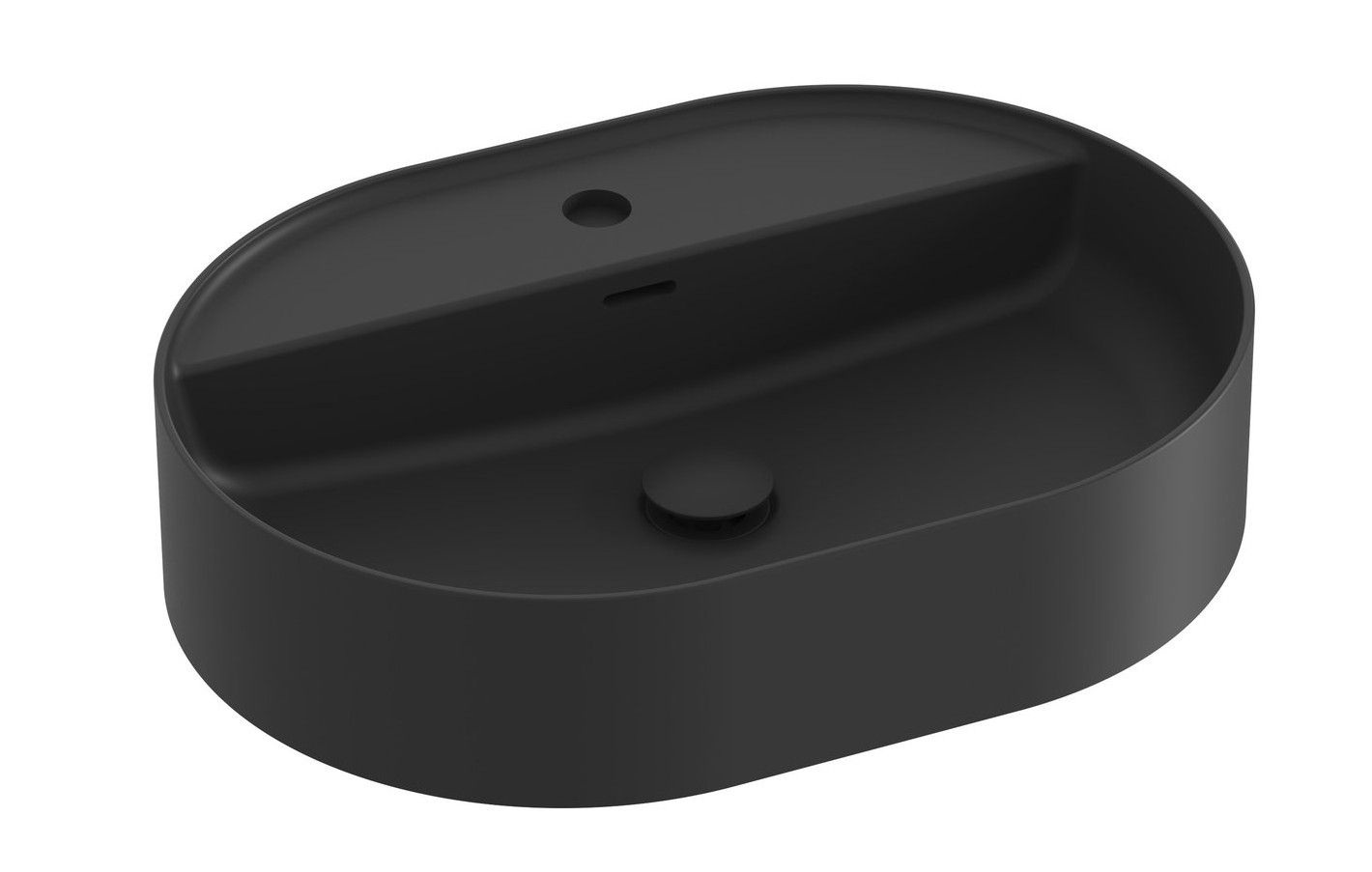 Ravak Ceramic Slim Shelf O Umývadlo 55x40 cm, čierna matná XJX0D155002