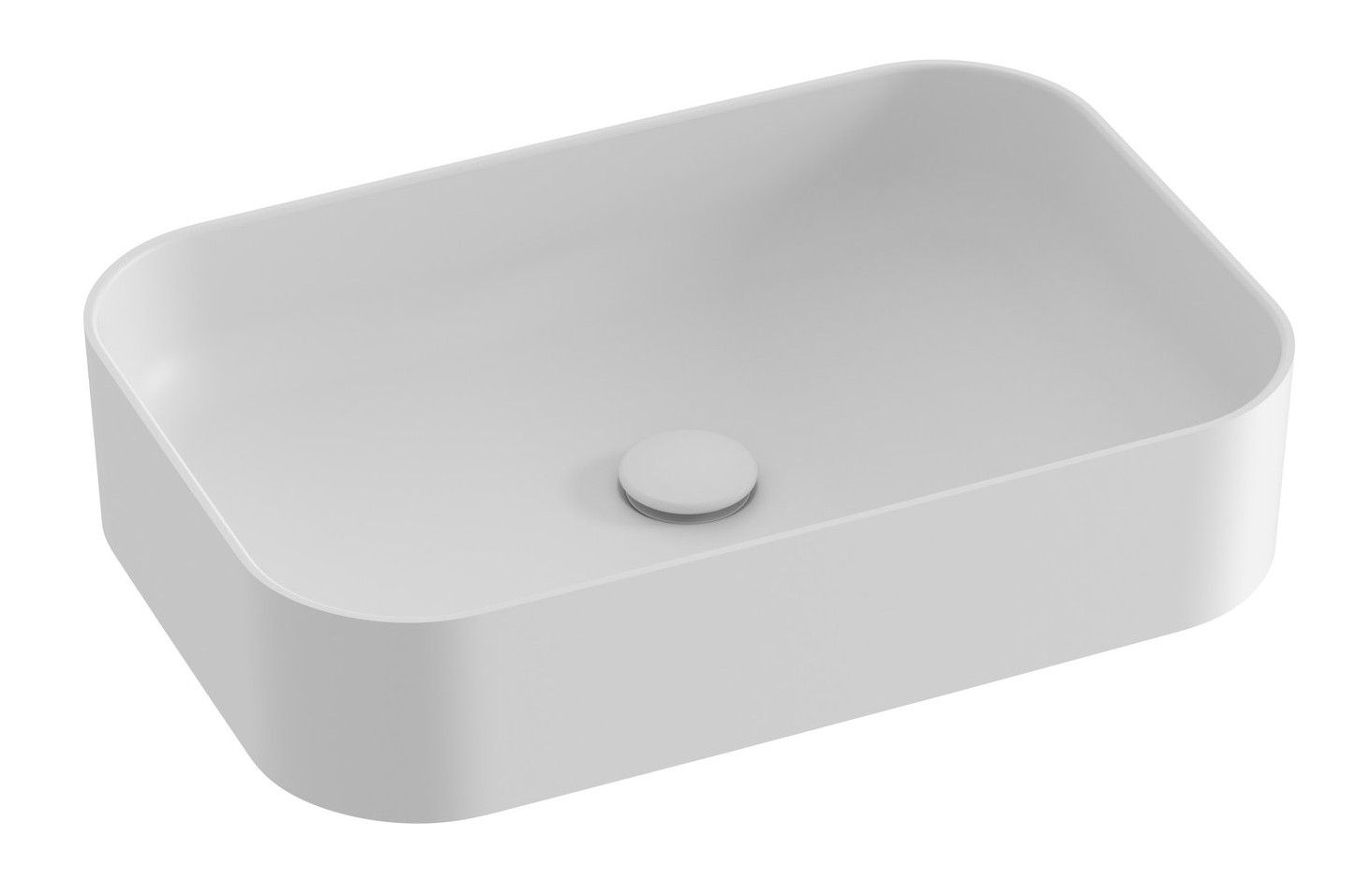 Ravak Ceramic Slim R Umývadlo 55 × 37 cm, biela matná XJX0E155004