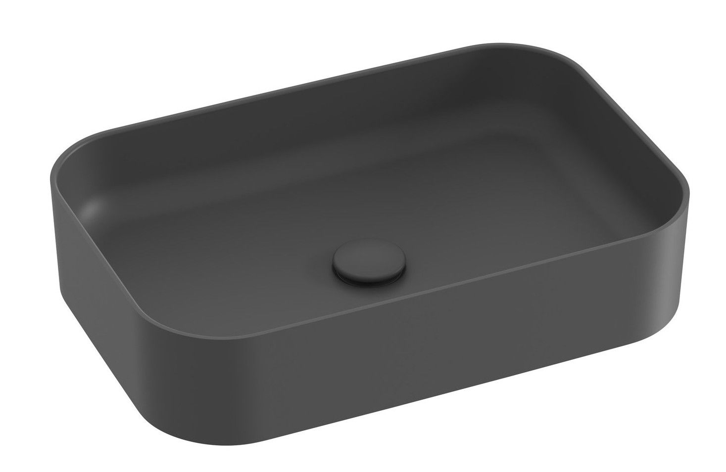 Ravak Ceramic Slim R Umývadlo 55 × 37 cm, antracit XJX03155003
