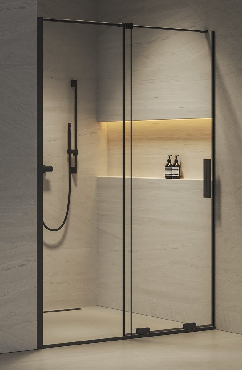 Ravak Roll Sprchové dvere posuvné 110 cm, transparentné/čierne X08VD0300Z1