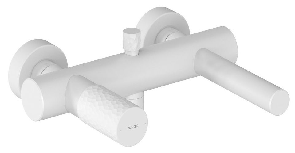 Ravak Esprit Vanová nástěnná baterie, bílá matná RV022A.10WHM X070815