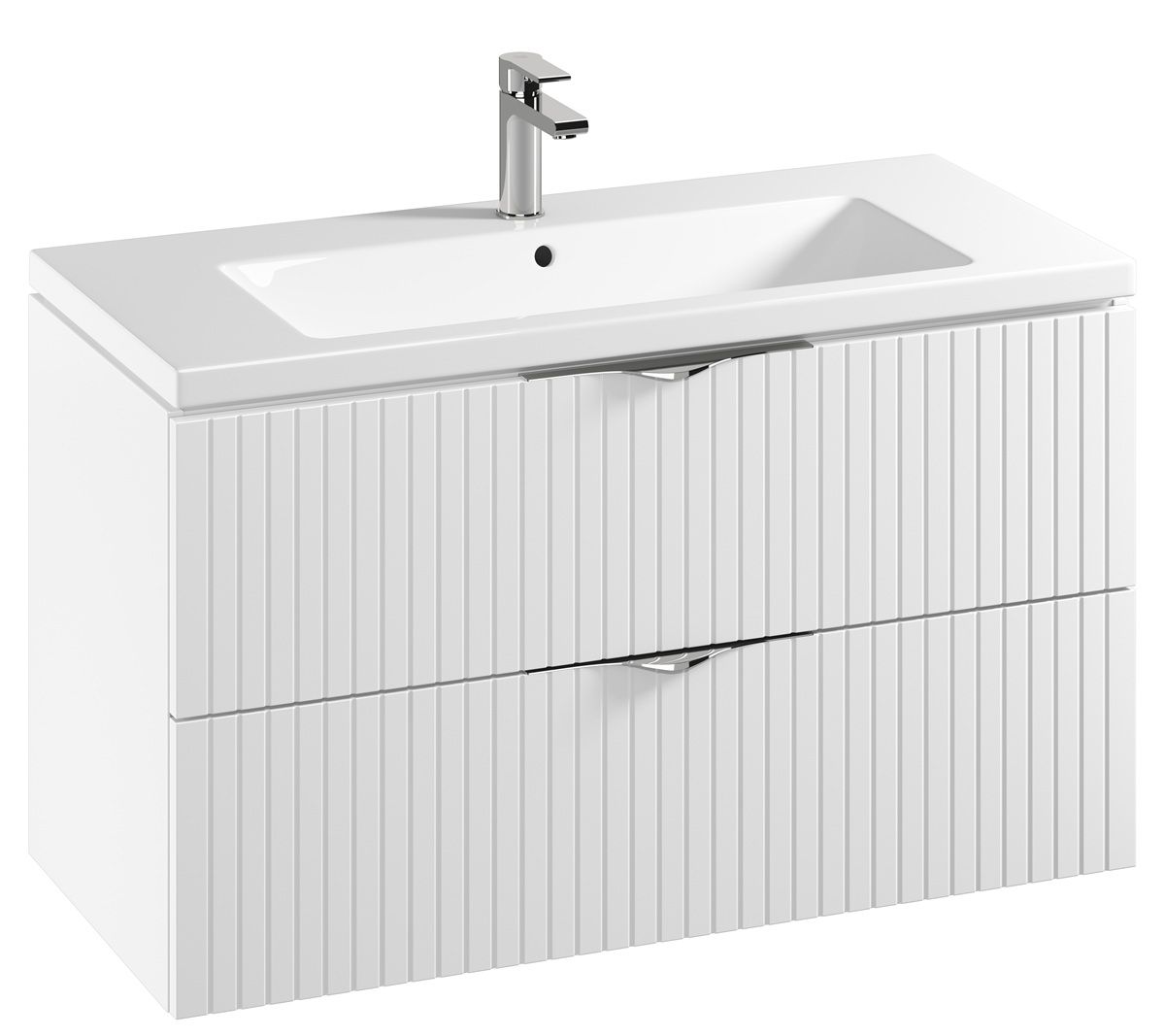 Cersanit Tirso Skrinka s umývadlom 100 cm, biela matná S801-542