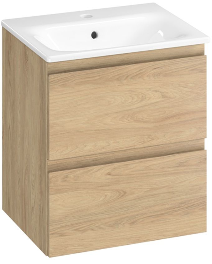 Cersanit Moduo Skrinka s umývadlom slim 50 cm, dub hikora S4013-014
