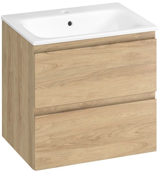 Cersanit Moduo Skrinka s umývadlom slim 60 cm, dub hikora S4013-015