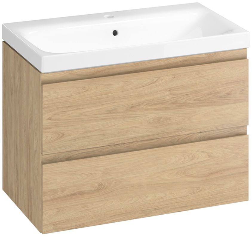 Cersanit Moduo Skrinka s umývadlom 80 cm, dub hikora S4013-022