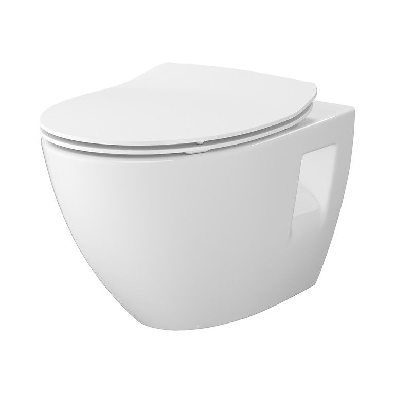 Cersanit Moduo plus závesné WC CleanOn vrátane Wc dosky Slim Soft Close, duroplast, biele S701-724