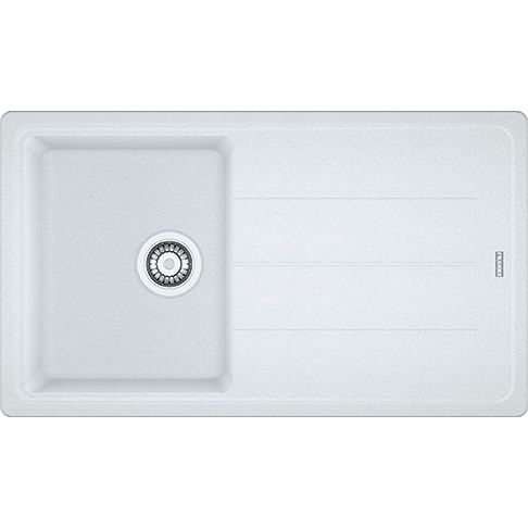 Franke Basis BFG 611-86 Granitový drez s odkapávačom, obojstranný, 86x50cm, biely led, 114.0494.912