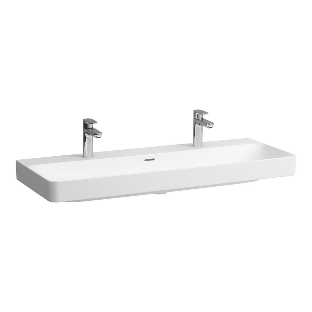 Laufen Pro X Umývadlo 120 cm, 2 otvory pre batériu, biela matná H8148617571071