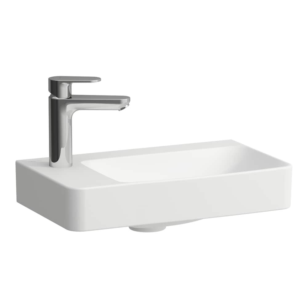 Laufen Pro X Umývadlo 48 cm, bez prepadového otvoru, otvor pre batériu vľavo, LCC, biela H8158654001131