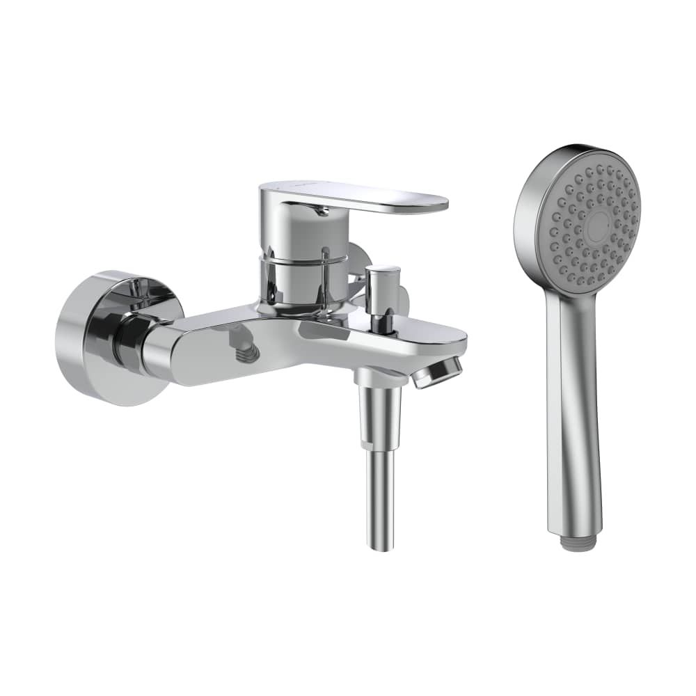 Laufen Pro X Nástenná vaňová batéria s prepínačom a ručnou sprchou, chróm HF506960100600