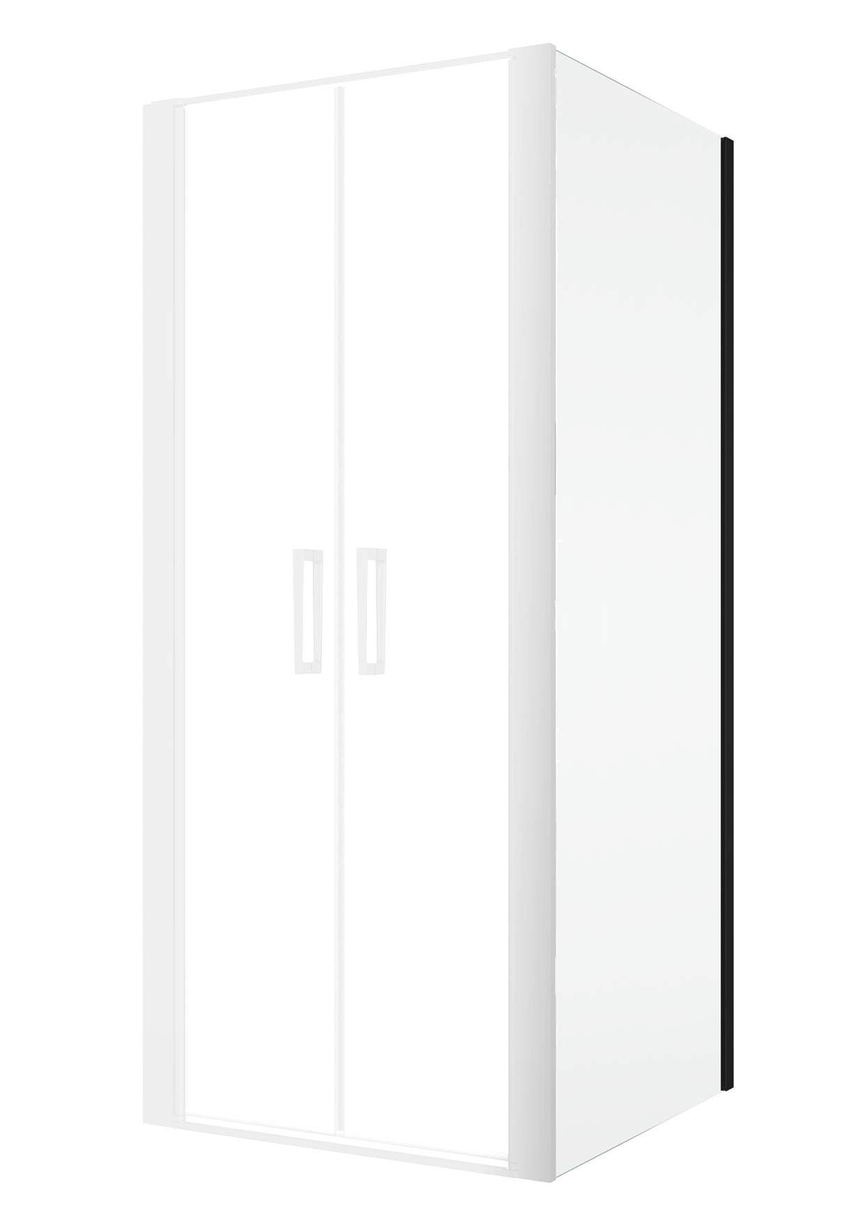 Ronal Divera Boční stěna 140 cm černá matná/čirá RN00095