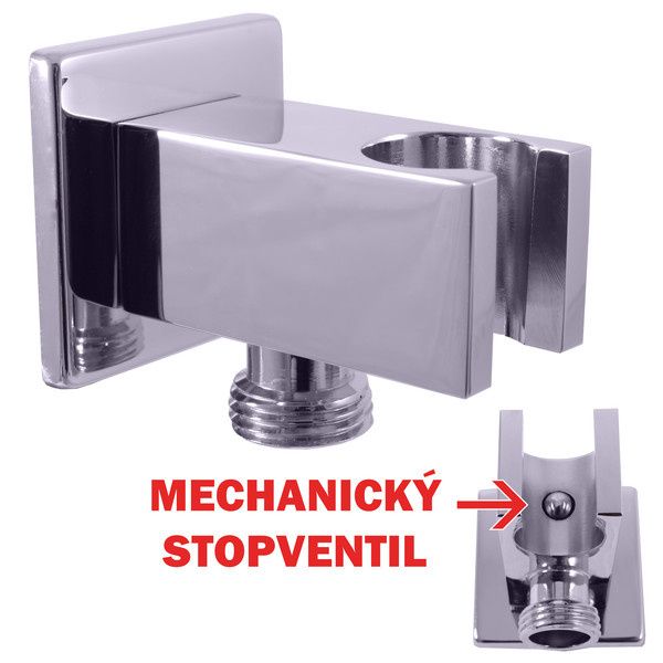 RAV Slezák Držiak sprchy so STOP ventilom, chróm MD0751