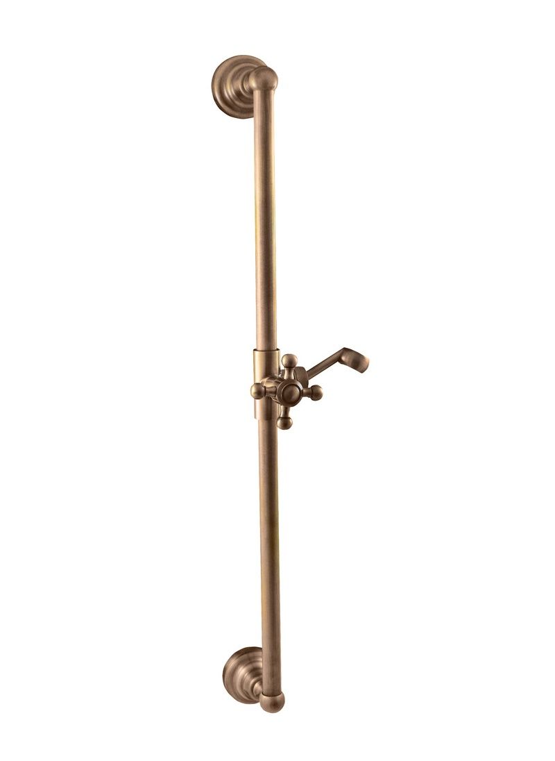 RAV Slezák Morava Sprchová tyč 60 cm s posuvným držiakom, stará mosadz MD0553SM